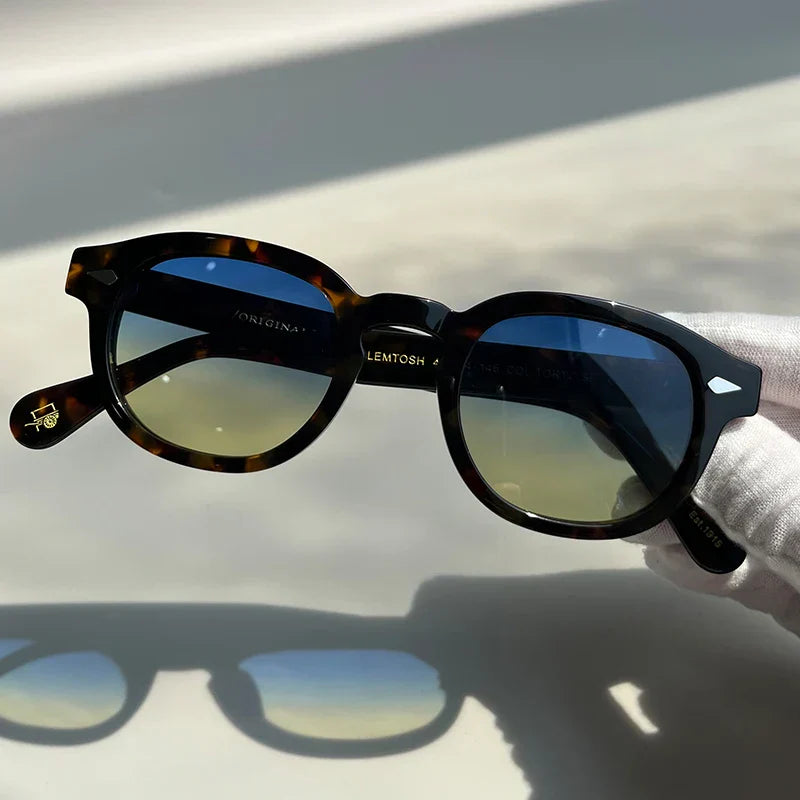 High Quality Sunglasses Man Johnny Depp Lemtosh Polarized Sun Glasses Woman Luxury Brand Vintage Acetate Frame With Original Box