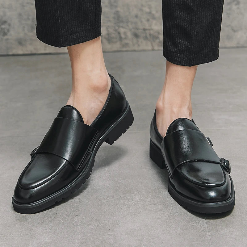 2026 Man Split Leather Shoes Rubber Sole Man Business Office Male Dress Lether Shoes Genuine Leather Wedding Party Shoes Plus 46