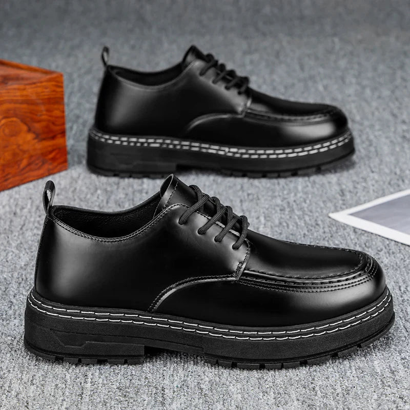 Men’s Durable Genuine Leather Casual Shoes – Breathable & Comfortable, EU Sizes 40–48