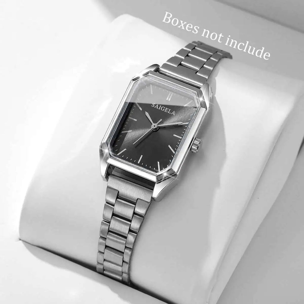 Fashion Rectangle Women Watches Simple Analog Quartz Wristwatch for Girls Clock Gift Reloj Mujer（Without Box）