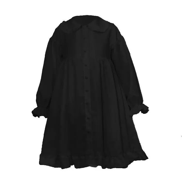 Japanese Sweet Girl Lolita Dress White 2021 Summer Kawaii Peter Pan Collar Cute Ruffle Puff Sleeve Drees Elegant Lady Dresses