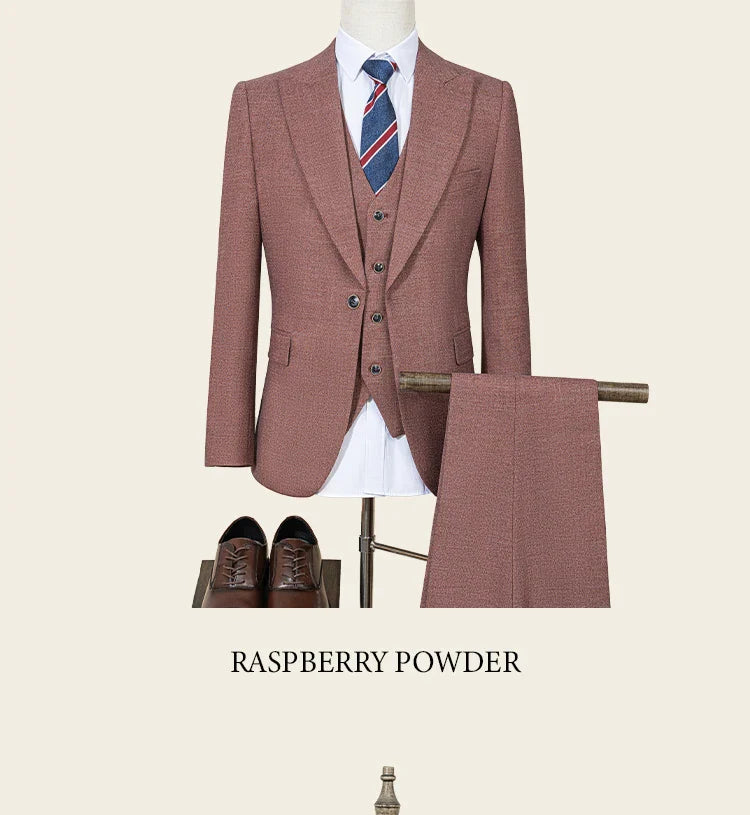 High Quality Male Groom Wedding Blazers Slim fit casual evening gown Business Office Men's Suits