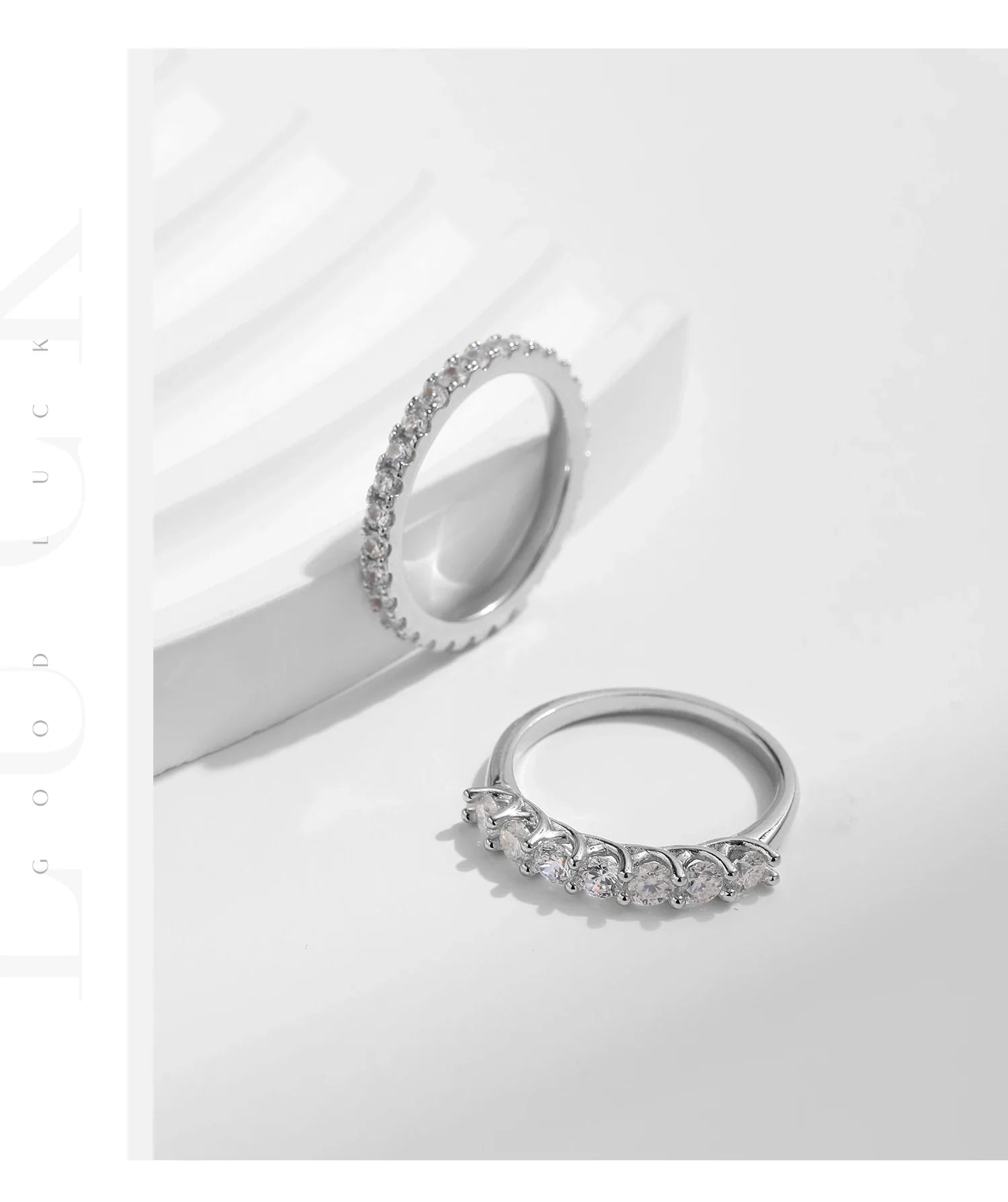 Moissanite Wedding Band 925 Sterling Silver Ring Platinum Plated Lab Diamond Stackable Crown Jewelry For Women Gifts