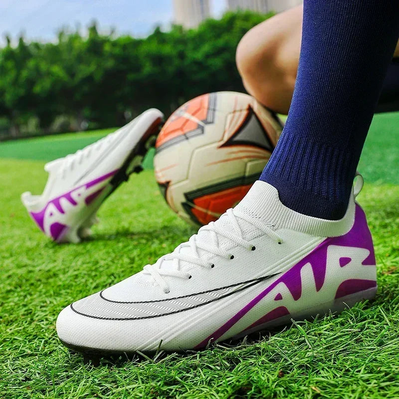 Men Football Boots Non-Slip Grass Training Sport Ultralight Soccer Shoes Unisex Outdoor Sports Shoes Breathable Drop Shipping