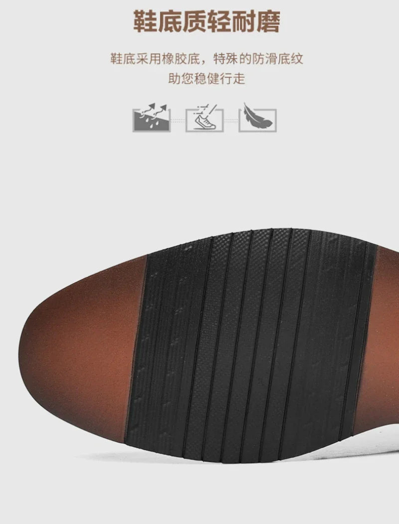 Mens Brown Burnished Genuine Leather Horsebit Loafers Slip On Formal Business Office Wedding Groom Daily Wear Shoes Simple New