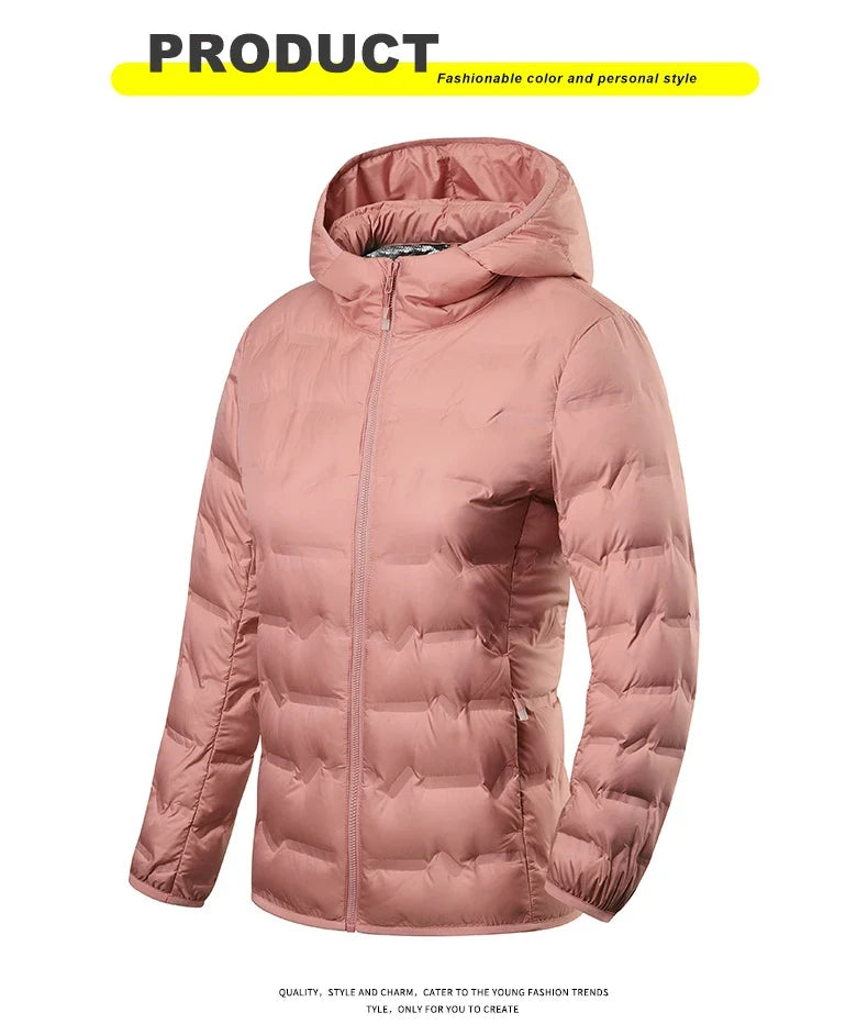 Winter Warm Down Jacket Women Hiking Camping Climbing Trekking Graphene Lining Coat Duck Down Lightweight Padding Jackets