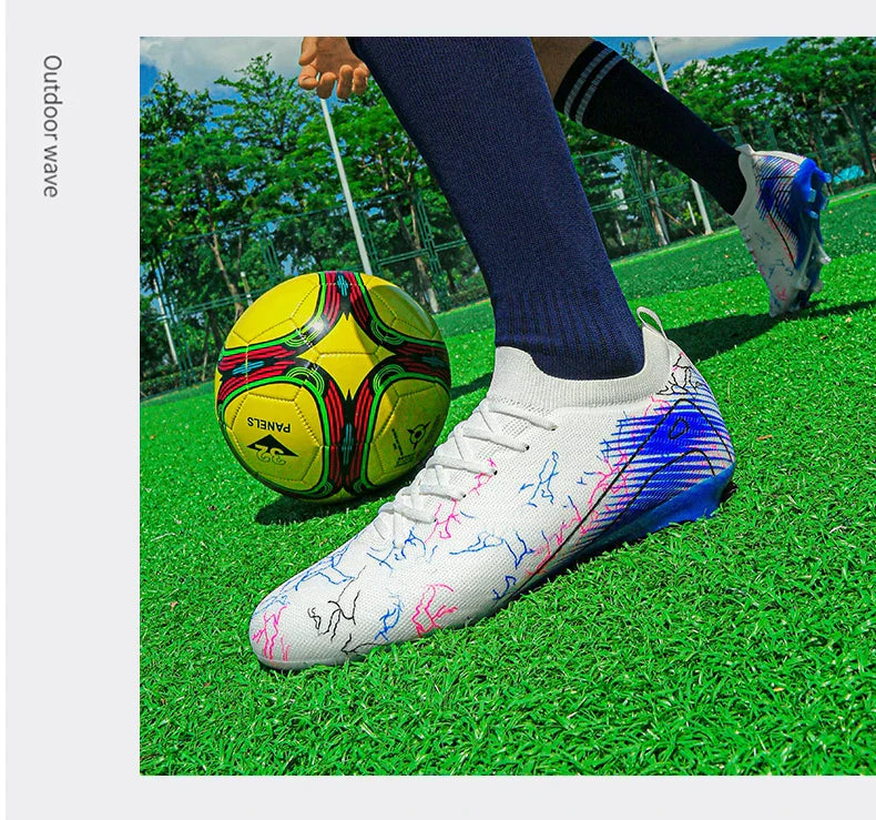 New Men's Football Boots Cleats Non-Slip Sneakers Training Soccer Shoes Top Quality FG Wholesale Drop Shipping Unisex Adult