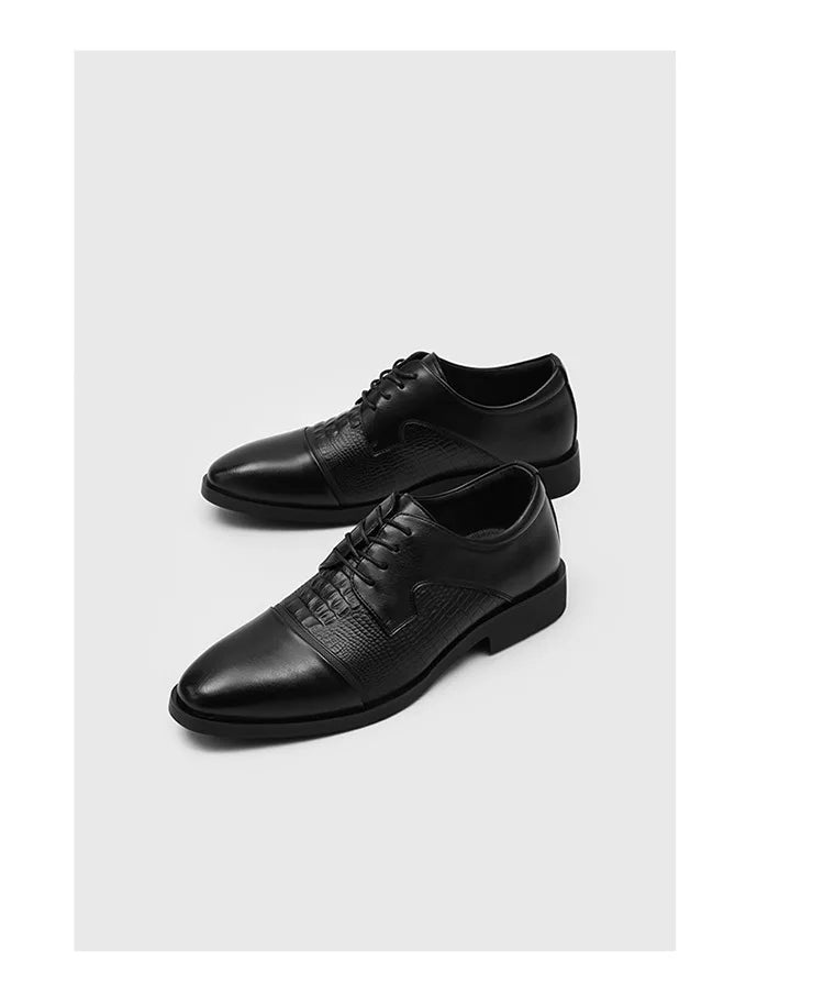 New Lace Designer Elegant Shoes Man Spring Autumn Business Casual Leather Shoe Male Fashion Solid Color Wedding Dress Shoes Man