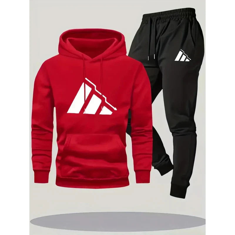 Family Matching Hoodie Set Parent Child Cotton Two Piece Outfit Black White Logo Print Casual Loungewear Comfortable