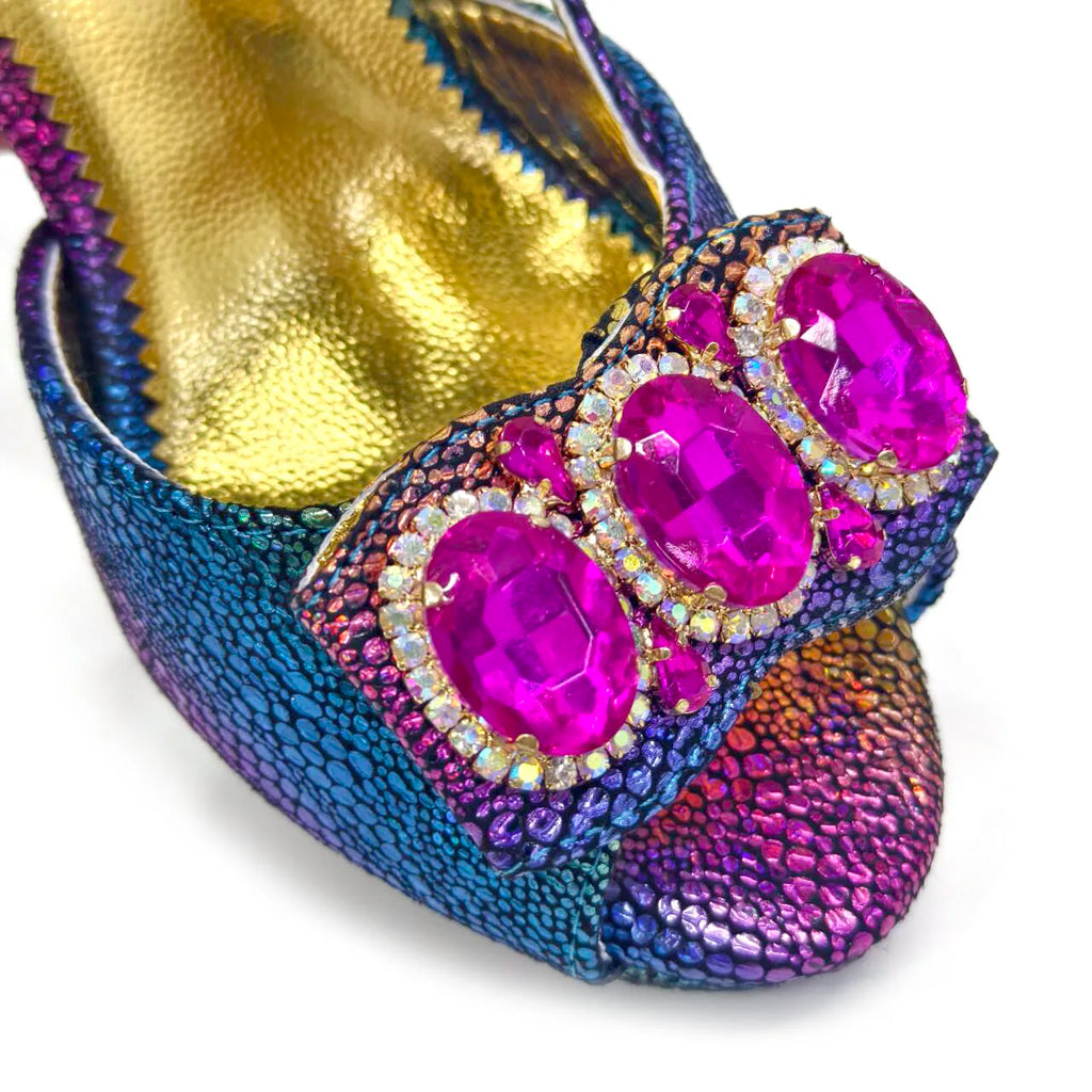 Shiny Peep Toe Women Chunky Heel Fashion Rhinestone Decoration Shoes And Bag Set