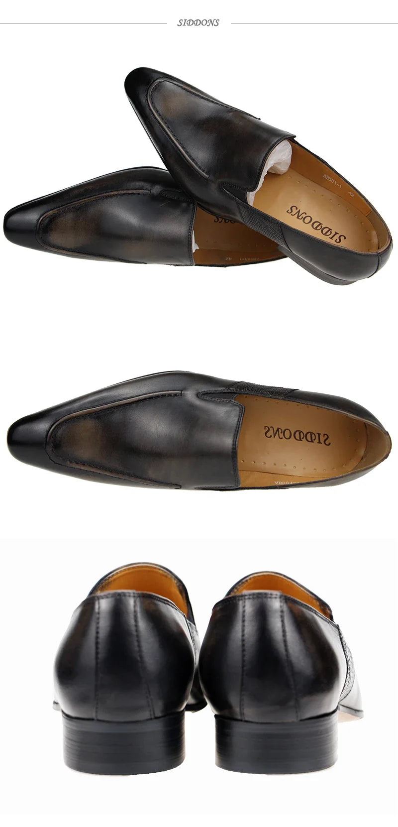 Purely Handmade Genuine Cow Leather Shoes Men's Sapato Social Formal Wedding Dress Shoes Loafers Pointed Toe Stylish Shoe