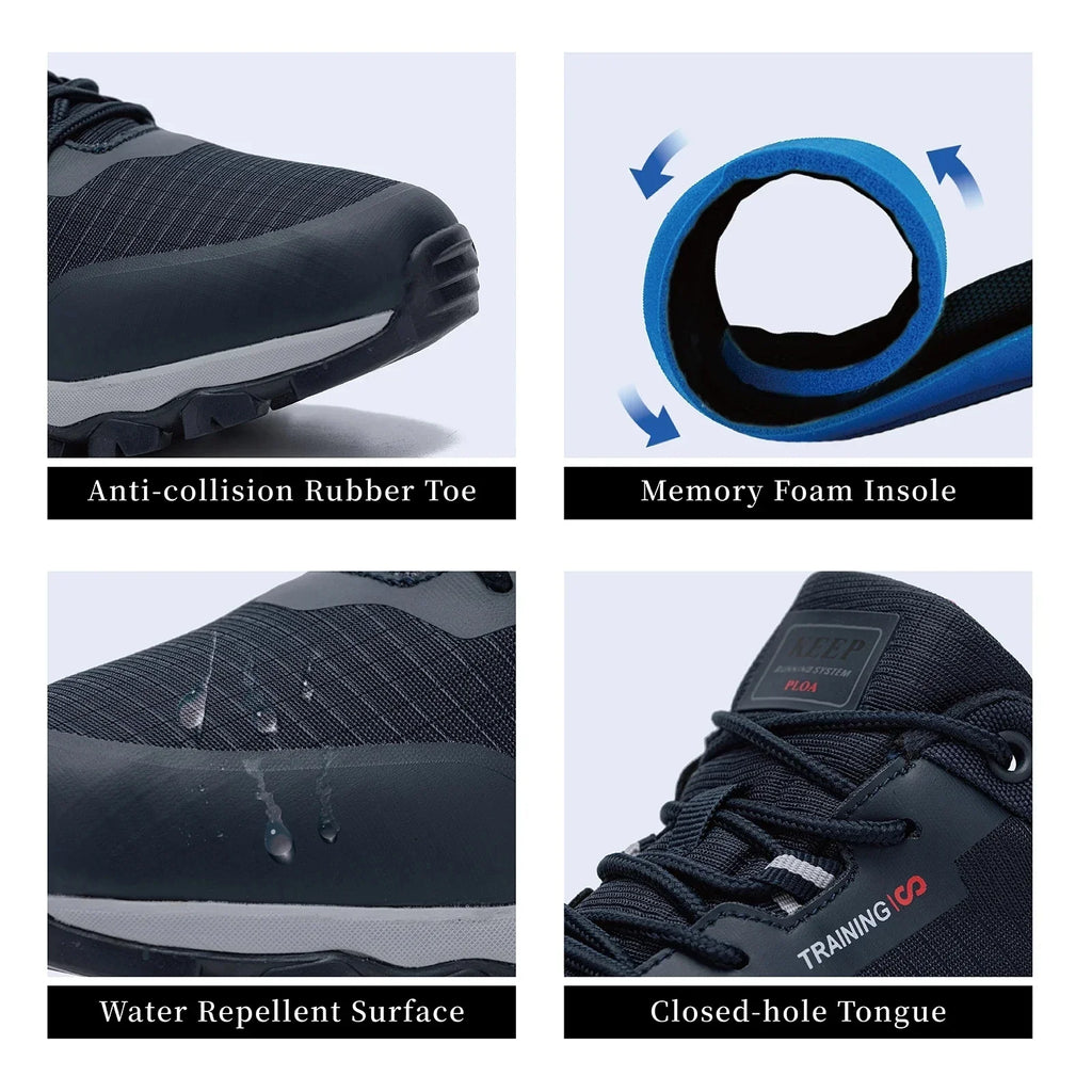 Men Non-Slip Sneakers Wear-Resistant Hiking Shoes Men Anti Splash Water Outdoor Sneakers Male Comfort Walking Shoes