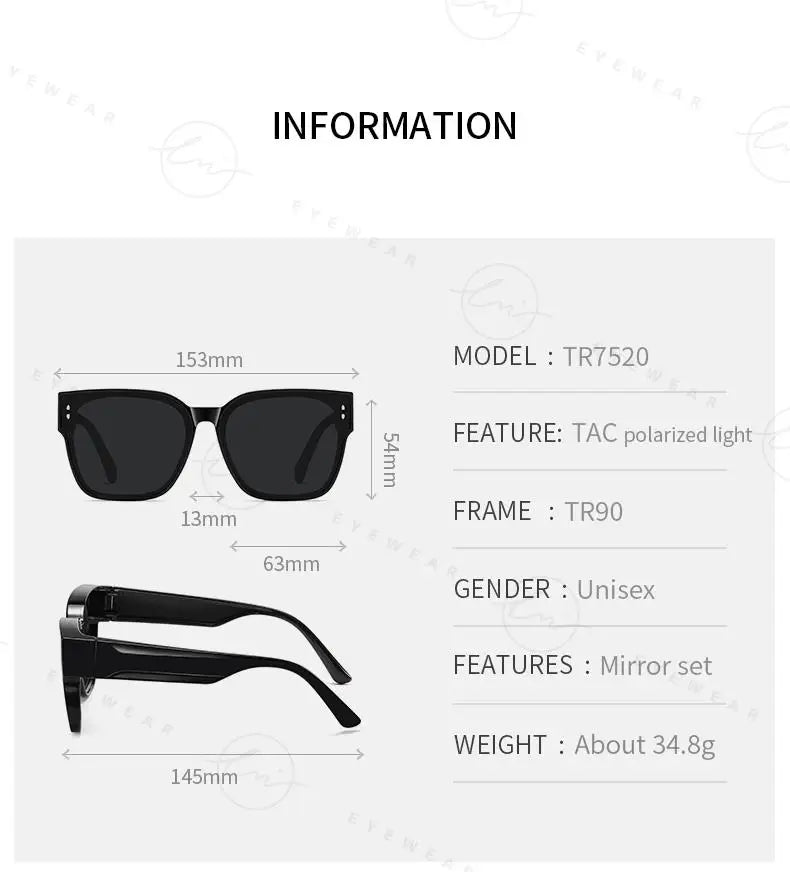 Oversized Frame Cover Optical Glasses Trend Fit Over Sunglasses For Men Women Polarized TR-90 Anti-Glare UV400 Eyewear