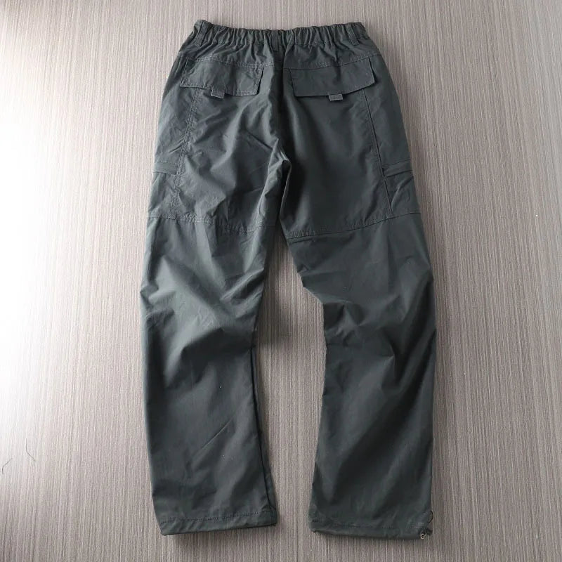 Quick-drying Hiking Pants 2026 Spring Summer Mountain Camp Outdoor Casual Cargo Pants Mens Waterproof Loose Breathable Trousers
