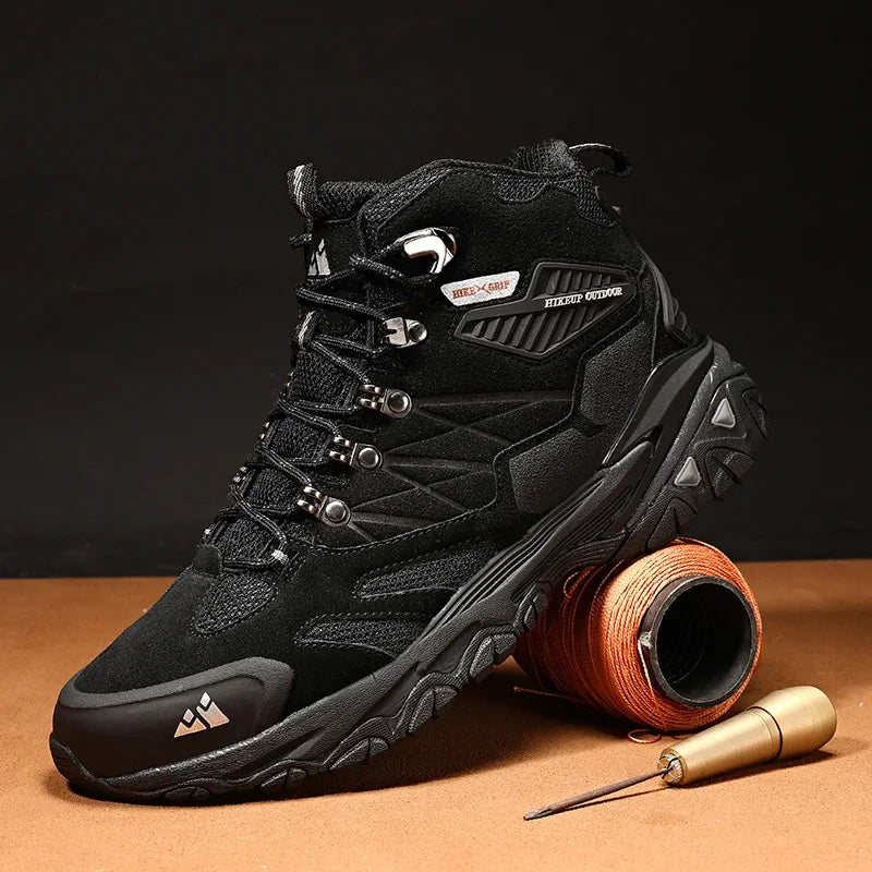 Hiking Boot Men Outdoor Boots Suede High Top Trekking Sport Men Shoes Rainproof Tactical Combat Military Boots