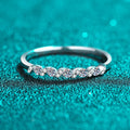 0.2ct White Gold Plated Moissanite Ring for Women Girls Trend 100% S925 Sterling Silver Jewelry Sparkling Diamond Rings