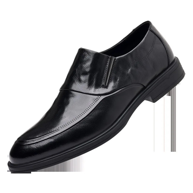 Luxury Brand Men Leather Formal Business Shoes Male Office Work Flat Shoes Oxford Breathable Party Wedding Anniversary Shoes