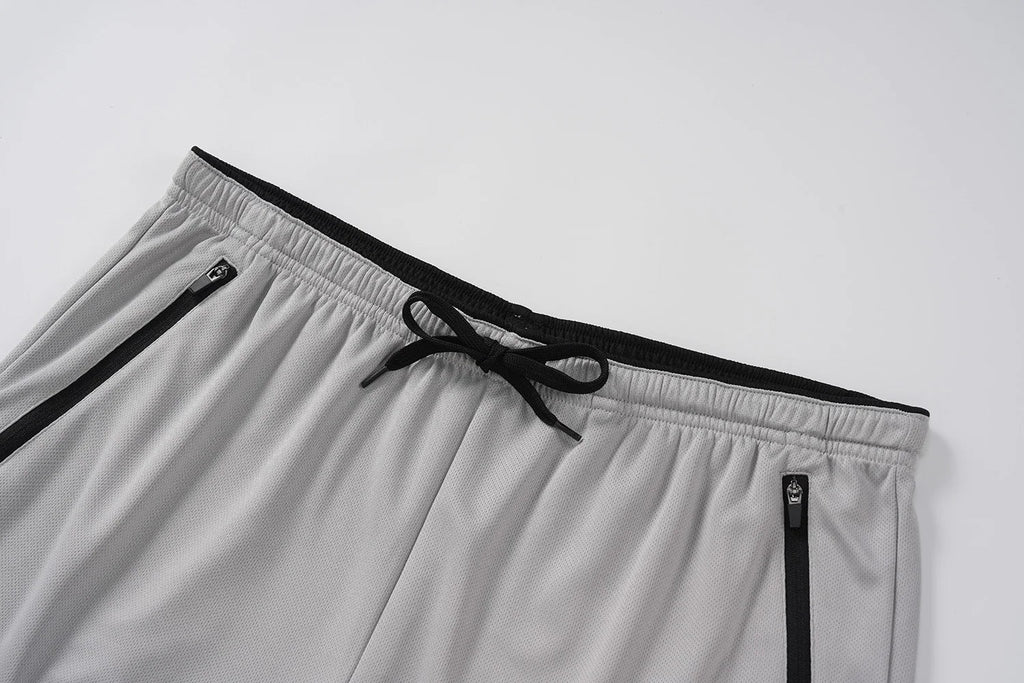 Men's Mesh Running 3" Shorts Quick Dry Lightweight Athletic Workout Gym Shorts Zipper Pockets Shorts Outdoor Fitness