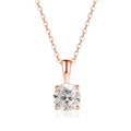 1ct Moissanite Pandent Necklace s925 Sterling Silver Plated 18k Box Chain Dainty Necklaces for Women Fine Jewelry Gift