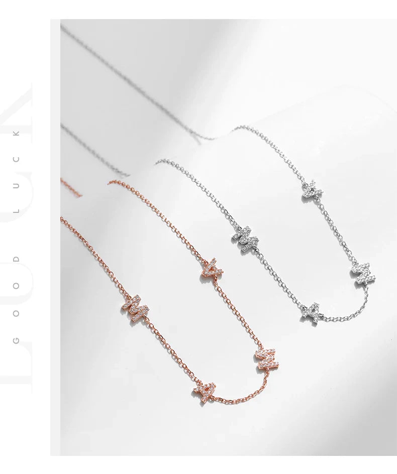 925 Sterling Silver Classic Letters MAMA Pendant Necklaces Rose Gold Color Link Chain For Women Jewelry Christmas Gifts