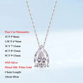Solitaire Pear Cut 1-5CT D Color Moissanite Diamond Pendant for Women 925 Silver Plated 18k Rose Gold Chain Necklace GRA