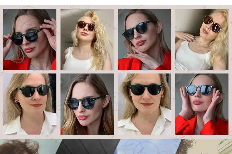 Retro Round Polarized Sunglasses Women Men Classic Leopard Frame Driving Shades Vintage Sun Glasses Unisex UV400 Gafas De Sol
