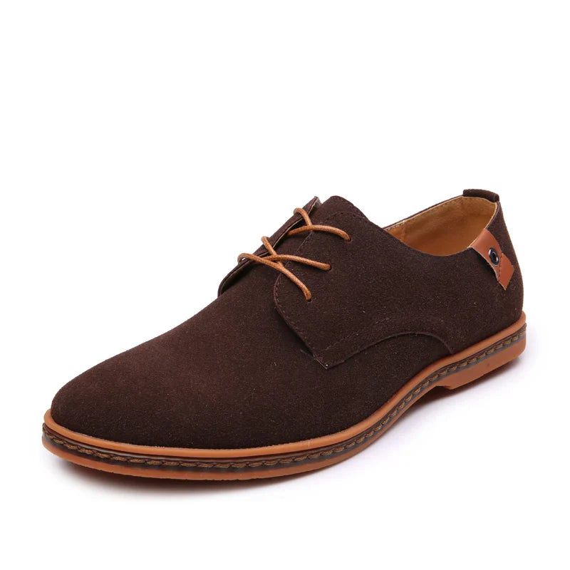 Men’s leather business casual shoes breathable matte finish spring wear