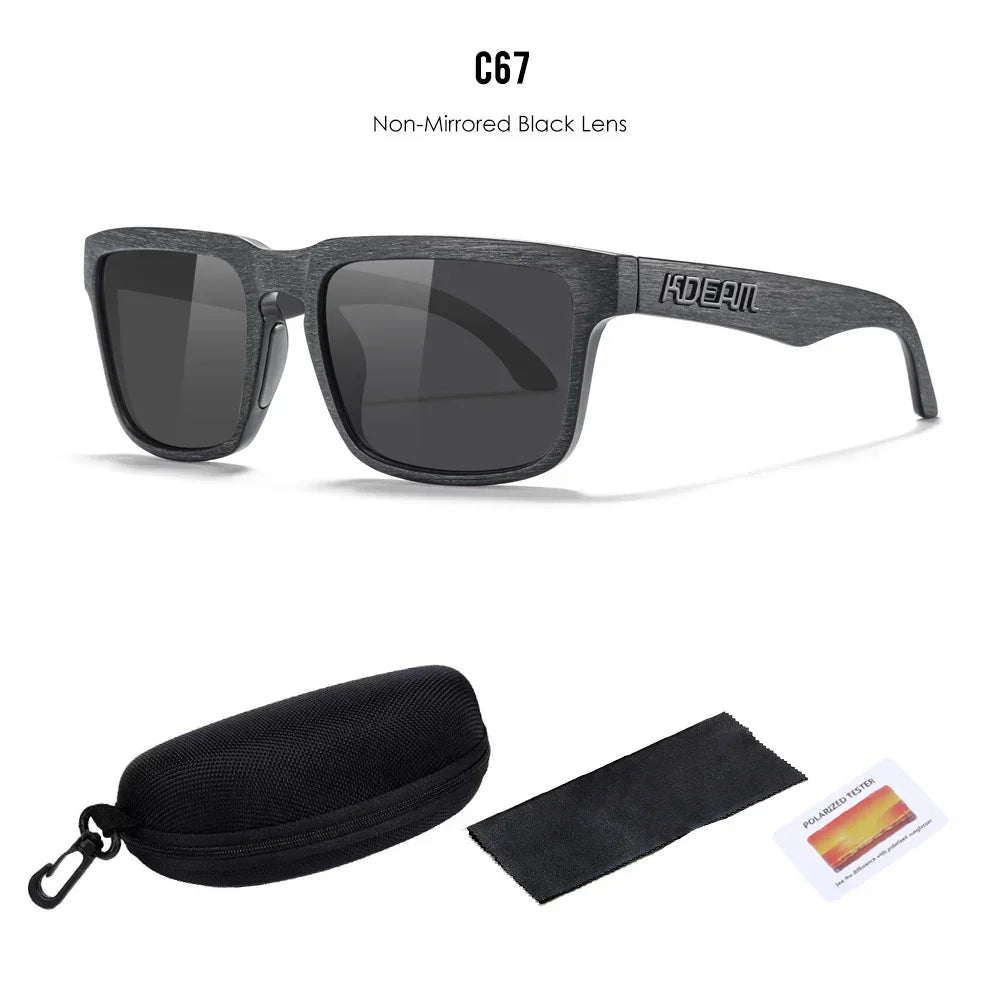 2025 Kdeam Polarized Sunglasses for Men Women Fashion Unisex Brand Trendy Outdoor Eyewear For Couple Mirror red lens