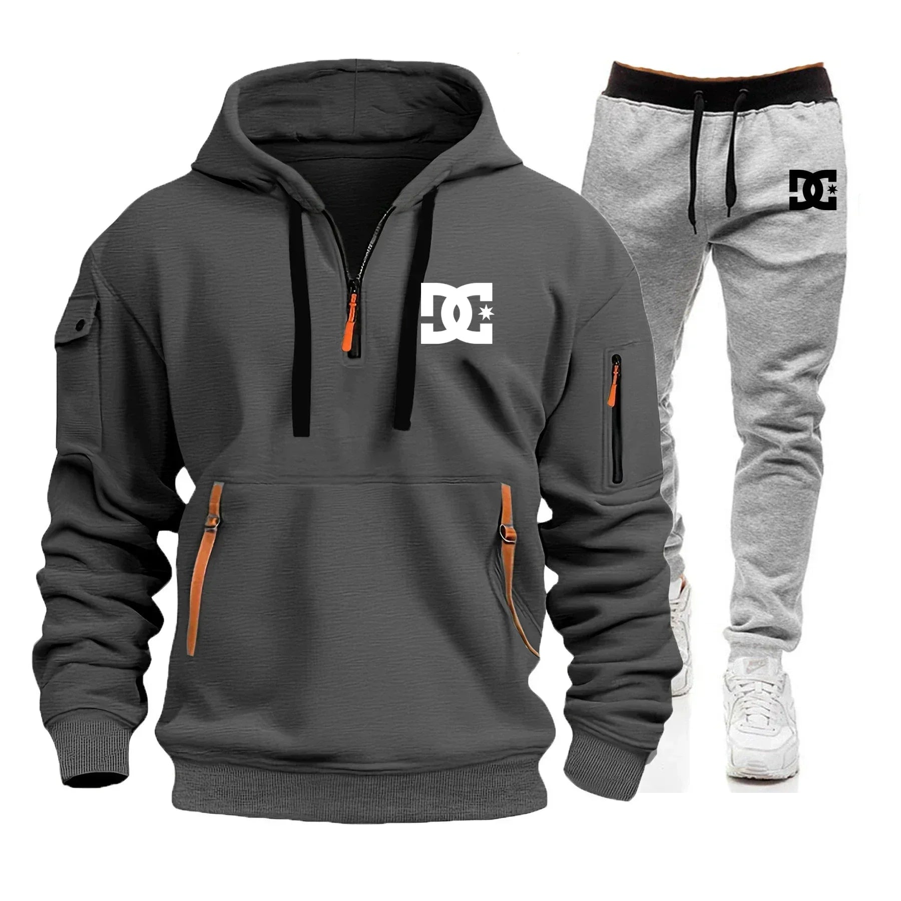 Men's hoodie sets for autumn and winter, featuring casual, fashionable, comfortable and personalized jogging suits and sport pan