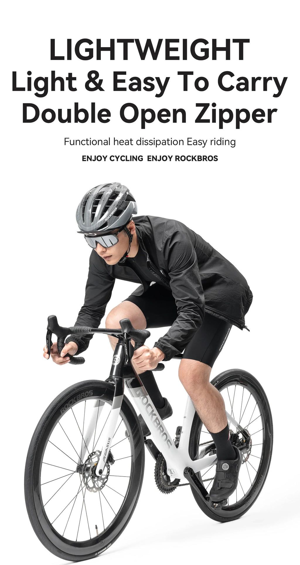 Cycling Jacket Lightweight Windproof Clothing Long-sleeved Bike Windbreaker Reflective Breathable Jacket EUR Size