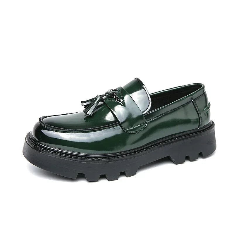 Genuine Leather Men Shoes Fashion Men Work Shoe Luxury Design Thick Bottom  Elegant Formal Loafers Outdoor Comfort Business Shoe