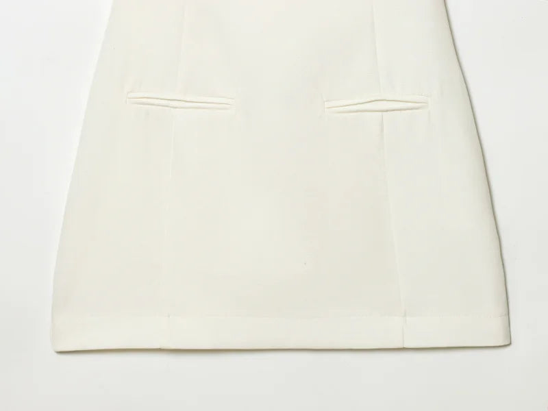 2025 women's new products are elegant and stylish Short dress with a boat neck and short sleeves with pleats  black dress