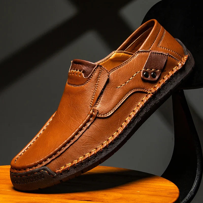 Men’s Handmade Leather Shoes – Classic Formal Oxford Style (Black, Brown, Tan)