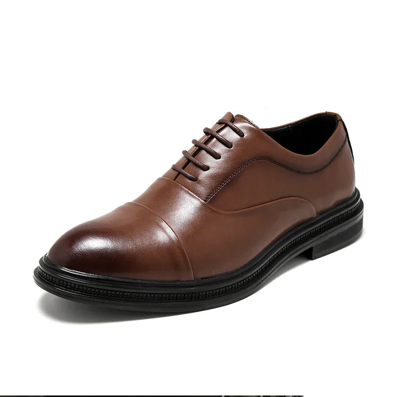 Brand Men Genuine Leather Shoes Black Wedding Bride For Formal Party Dress OEM Italian Men Shoes Casual Soft Casual Shoes