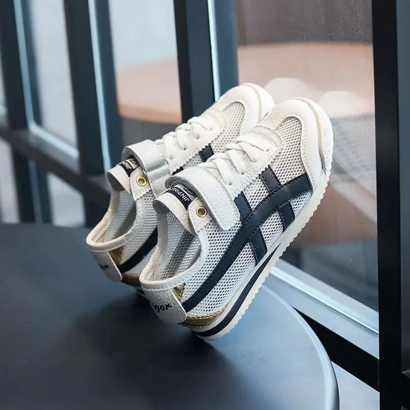 New Summer Children's Sports Little Whiteboard Shoes with Mesh Breathable Boys and Students Forrest Gump Single Mesh Shoes