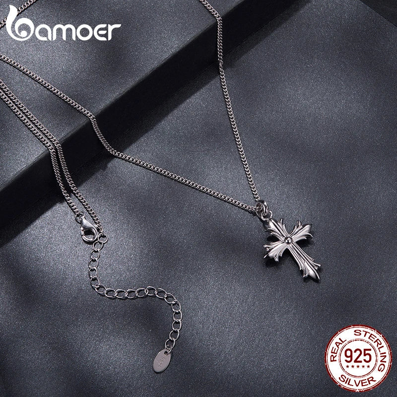 Moissanite Cross Pendant Necklace 925 Sterling Silver O-Chain Vintage Arrow Neck Chain for Women Guarding Faith Gift
