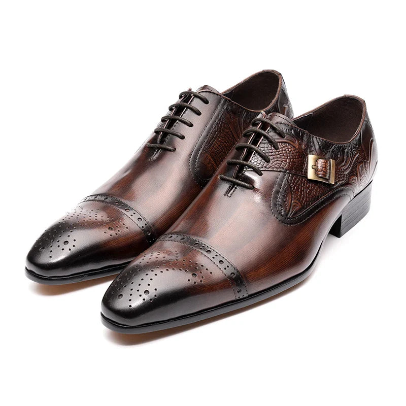 Luxury Business High-end Leather Shoes Men Oxford Shoes Elegant Formal Genuine Leather Dress Shoes European Style Men Shoes