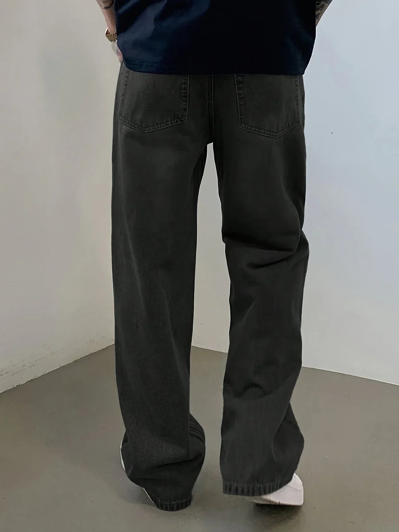 Men'S Skinny Fit Wide Leg Jeans, Men'S Stylish Comfy Denim Pants, Versatile For Four Seasons