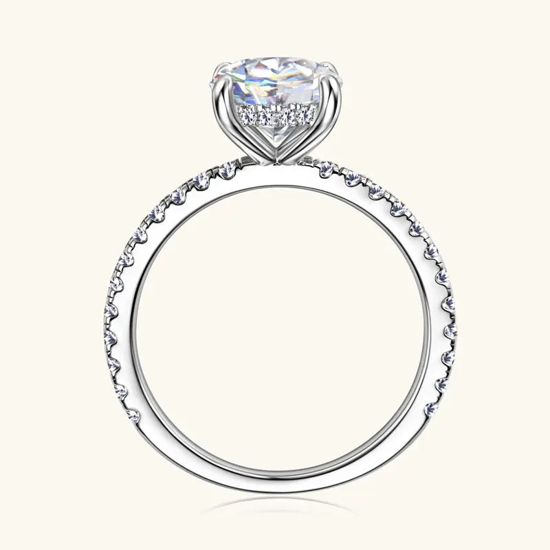 2CT Moissanite Engagement Wedding Ring for Women 925 Sterling Silver Rings Promise Finger Jewelry Sparking Lab Diamond 8mm