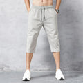 Men's Shorts Summer Breeches 2024 Thin Nylon 3/4 Length Trousers Male Bermuda Board Quick Drying Beach Black Men's Long Shorts