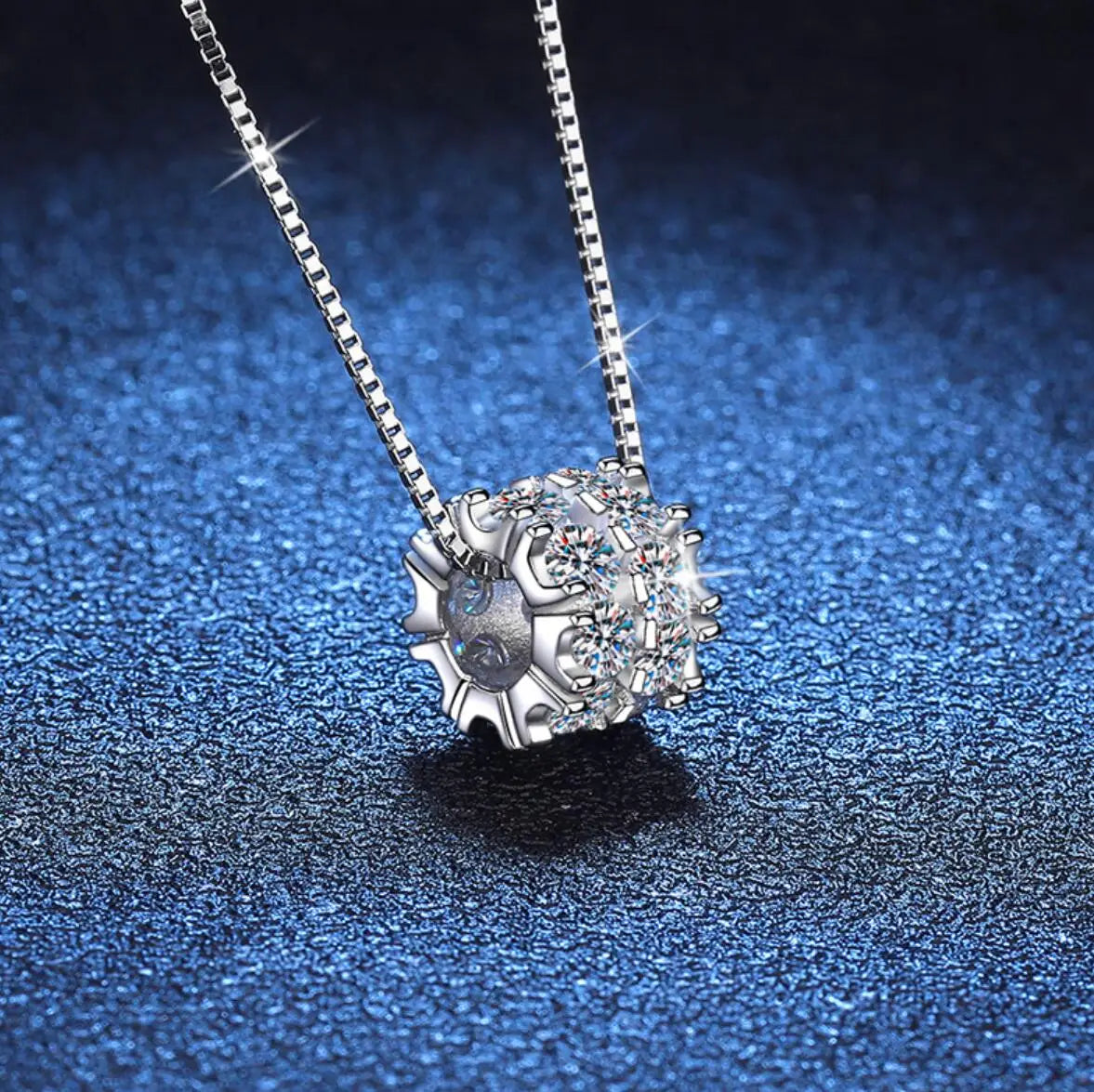 Moissanite Necklaces for Women 925 Sterling Silver Necklace with 1.6CT Diamond 18K Plated Pendant Dainty Jewelry Gift