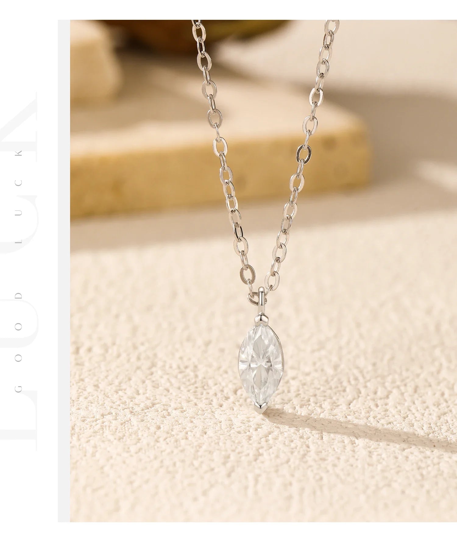 6 Styles D Color Geometric Moissanite Necklaces 925 Sterling Silver Dazzling Pendant Necklace For Women Fine Jewelry