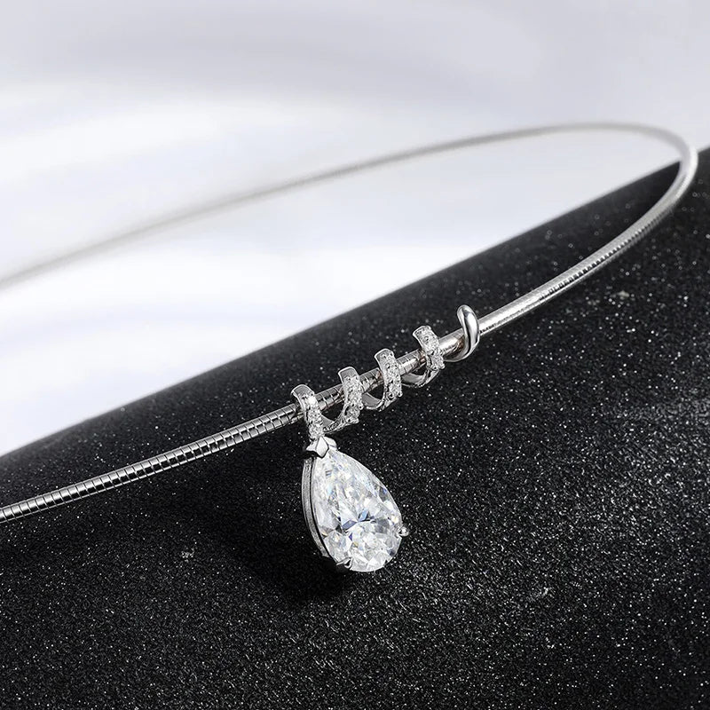 3CT 5CT All Moissanite Necklace for Women DIY Pendant Lab Diamond Couple Gifts 100% Real 925 Sterling Silver Jewelry