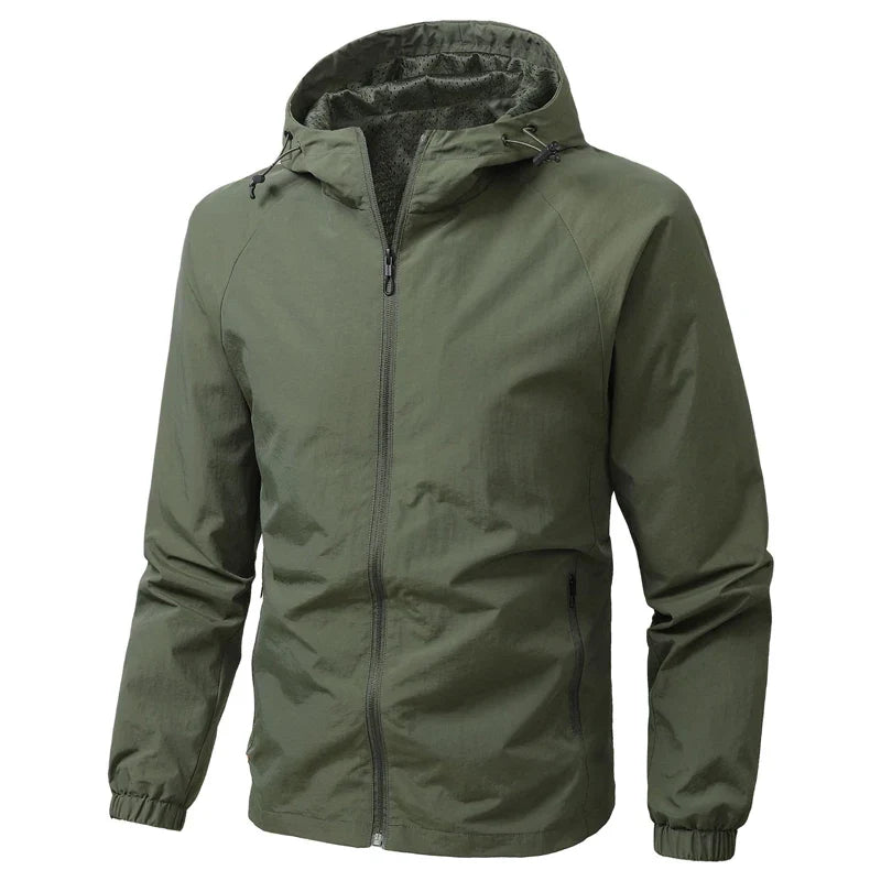 Men’s waterproof hiking jacket, breathable hooded windbreaker, quick dry outdoor coat, autumn, M–5XL