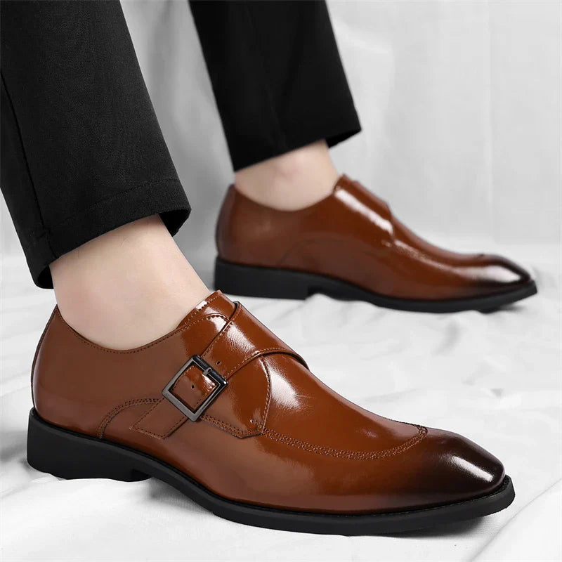 Men's Leather Shoes British Style Business Formal Derby Comfortable Fashionable Casual Footwear-SJ1112