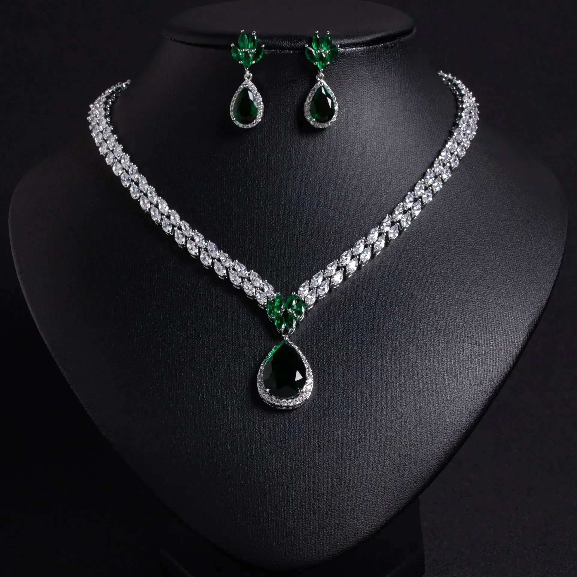 Pop Hot Stereo Jewelry Oil Painting Necklace Earrings Premium Multi-Color 2-Piece Wedding Travel Women's Holiday Gift M-1000