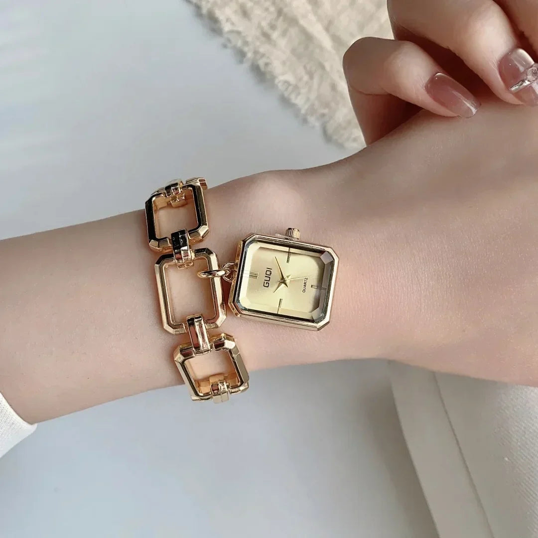 Women Quartz Watch Bracelet Square Dial Quartz Analog Women's Watches Ladies Wristwatch Elegant Female Clock Montre
