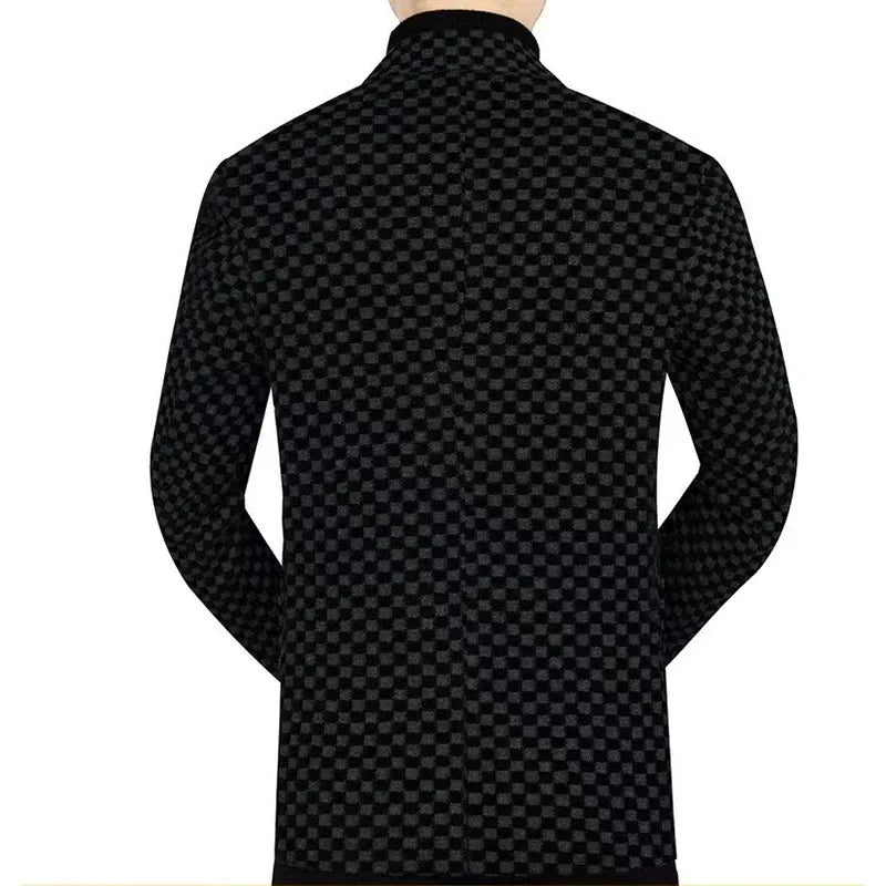 Winter Add Velvet Woolen Suit Jackets Men Thick Warm Wedding Blazers Brand Casual Business Dress Coat Social Office Streetwear