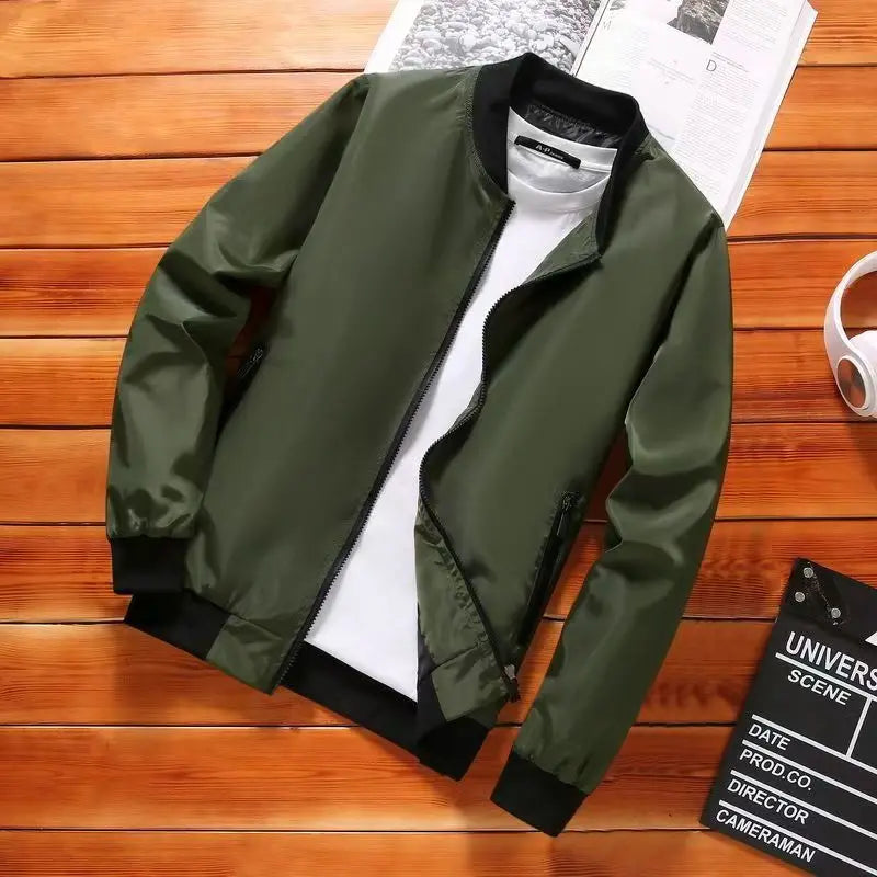 2024 Spring Summer Bomber Jacket Men Black Casual Slim Fit Baseball Mens Jackets New Autumn Fashion High Quality Jackets for Men