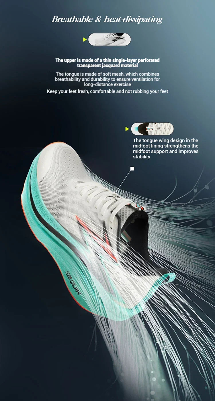 Degrees Flame 4.0 MIX Men Running Shoes Carbon Plate Racing Marathon Stable Rebound Wear-resistant Male Sneakers 672512204